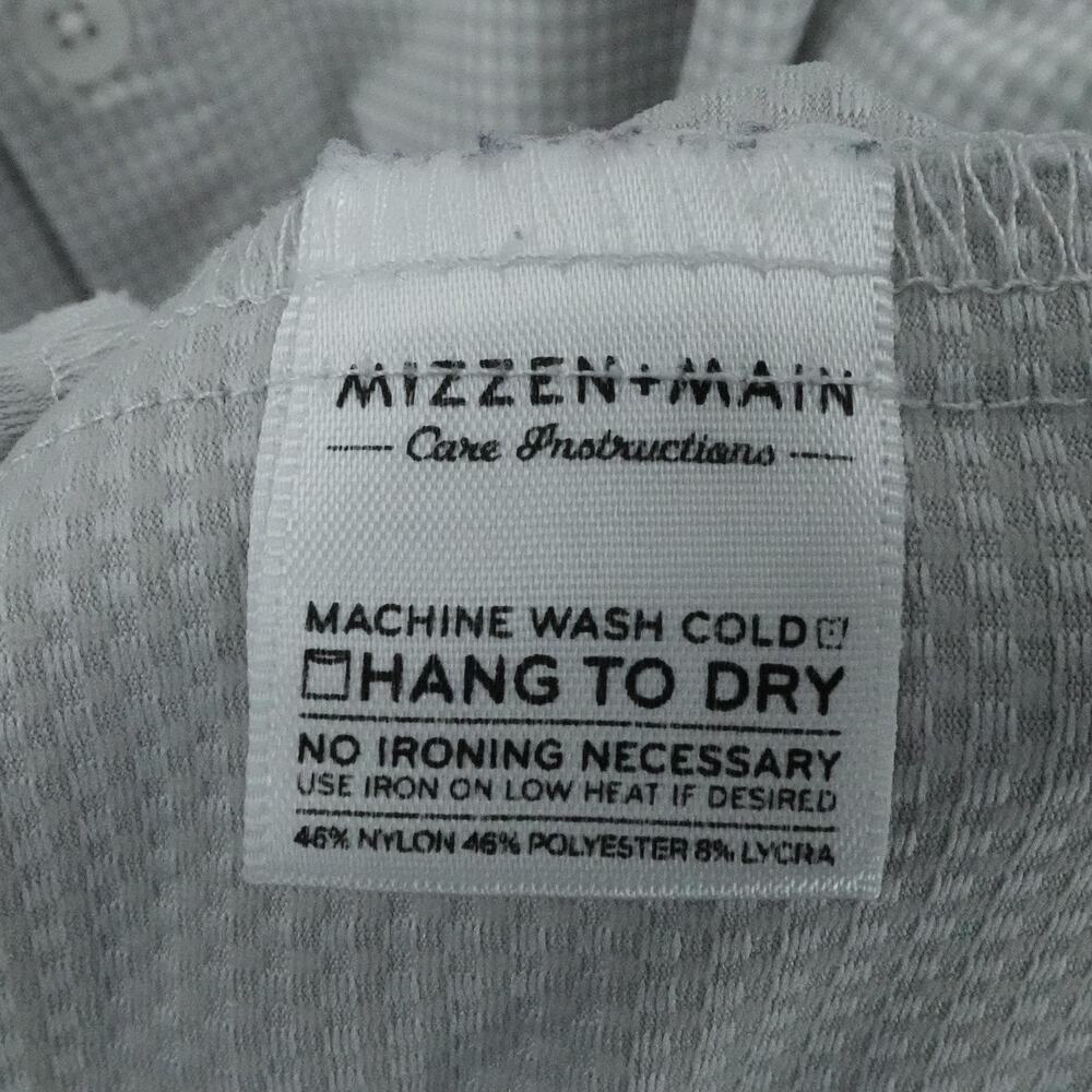 Mizzen + Main Shirt Mens 2XL‎ Trim Fit Gray Spinnaker Collection Button Up USA - Picture 16 of 16